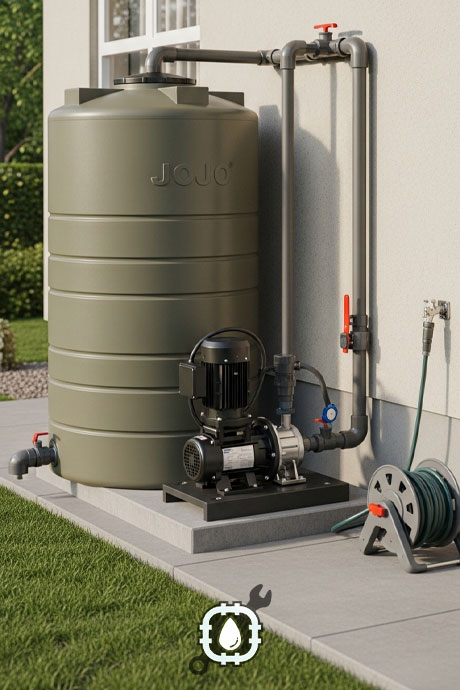 Water Storage Tank Setup JoJo tank installation on a residential site in Gauteng